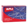 Apli Clips Mariposa Alambre Nº 10 (40mm) Acabado Galvanizado-Plata-Organiza tus Documentos con Estilo-Caja con 50 Clips