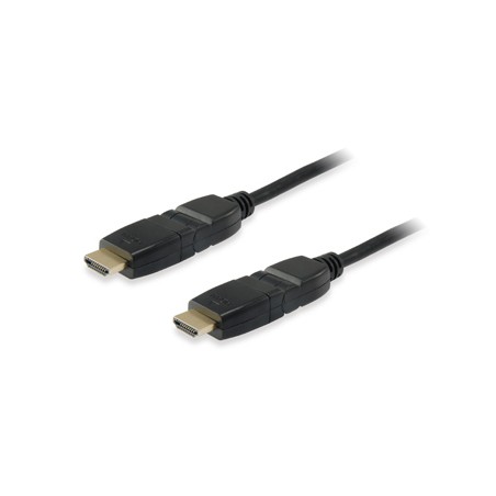 Equip Cable HDMI 1.4 Macho/Macho Acodable y Gitatorio 180º - Ancho de Banda hasta 18 Gbps. - Alta Velocidad - Longitud 3 m.