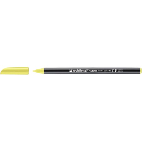 Edding 1200 Rotulador - Punta Redonda - Trazo 1mm - Tinta con Base de Agua - Color Amarillo Neon