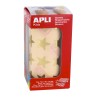 Apli Gomets Estrella Oro Metalizado - Tamaño 19.5mm - Adhesivo Permanente - 1416 Gomets por Rollo - Ideal para Actividades Creat