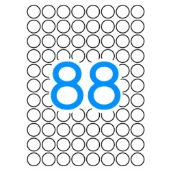 Apli Etiquetas A5 Amarillas Ø 16.0mm 8 Hojas