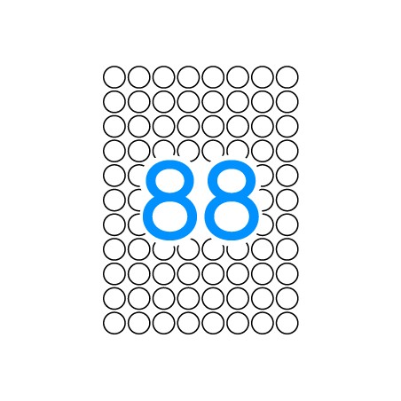 Apli Etiquetas A5 Amarillas Ø 16.0mm 8 Hojas