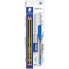 Staedtler Pack de 2 Lapices Noris de Grafito Hexagonales 2HB + 1 Boligrafo Stick 430 Azul + 1 Goma de Borrar  + 1 Sacapuntas +1 