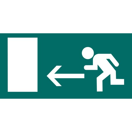 Apli Etiqueta Señalizacion Salida Emergencia Izquierda 1 U.