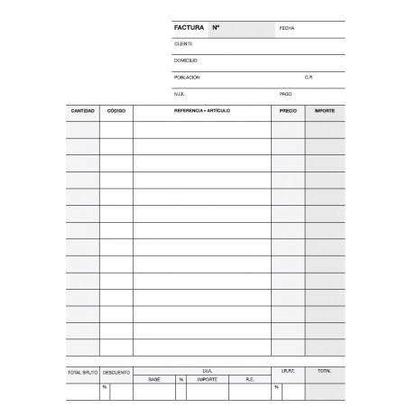 Apli Talonario Factura 1/4 Duplicado Natural - Numeracion Secuencial - Papel Autocopiativo - 63 Hojas - Color Natural