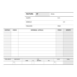 Apli Talonario Factura 1/8 Apaisado Duplicado A-67 - Papel Autocopiativo - 50 Juegos por Talonario - Numeracion Secuencial - Bla