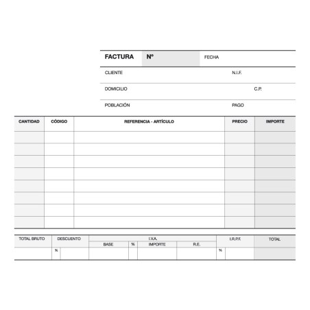 Apli Talonario Factura 1/8 Apaisado Duplicado A-67 - Papel Autocopiativo - 50 Juegos por Talonario - Numeracion Secuencial - Bla