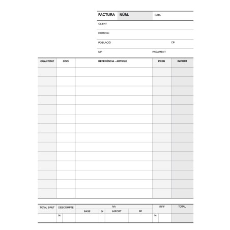 Apli Talonario Factura 1/4 Duplicado Natural - Numeracion Secuencial - Papel Autocopiativo - 63 Copias - Cat Color Natural