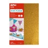 Apli Pack de 10 Goma Eva Purpurina A4 - Grosor 2 mm - Impremeable - Moldeable al Calor - Colores Surtidos