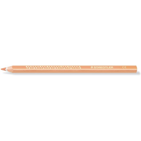Staedtler Jumbo Noris 128 Lapiz Triangular de Color - Mina de 4mm - Resistencia a la Rotura - Diseño Ergonomico - Color Beige