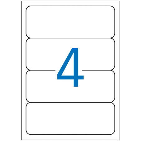 Apli Etiquetas Blancas para Archivo 190.0 x 61.0mm 10 Hojas