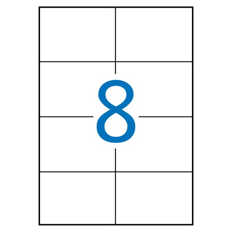 Apli Etiquetas Blancas Permanentes 105.0 x 74.0mm 10 Hojas