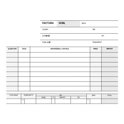 Apli Talonario Factura 1/8 Apaisado Duplicado A-67 - Numeracion Secuencial - Papel Autocopiativo - 2 Copias - Tamaño 210x105mm -
