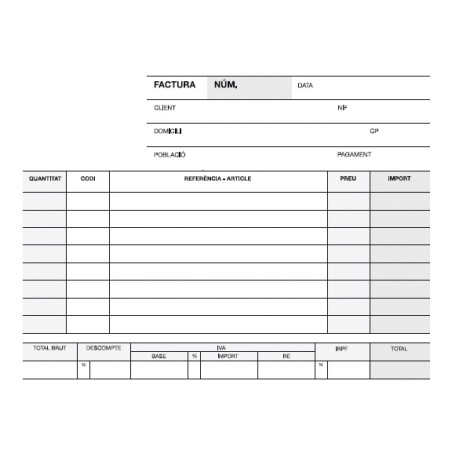 Apli Talonario Factura 1/8 Apaisado Duplicado A-67 - Numeracion Secuencial - Papel Autocopiativo - 2 Copias - Tamaño 210x105mm -