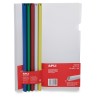 Apli Encuadernadores Deslizantes en Colores Surtidos 10x297mm con Funda Transparente - Ranura para Facil Insercion de Hojas - Pa