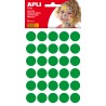Apli Gomets Redondos Ø 20mm - 180 Unidades en 6 Hojas - Adhesivo Permanente - Desarrollo de Habilidades y Creatividad - Color Ve
