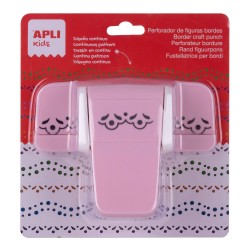 Apli Perforadora de Papel para Bordes en Forma de Flor - Altura de Figura 1cm - Guia de Corte Preimpresa - Deposito de Papel - I