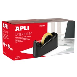 Apli Porta Cinta Trade - para Rollos de 33 y 66 - Facil de Usar y Transportar - Negro