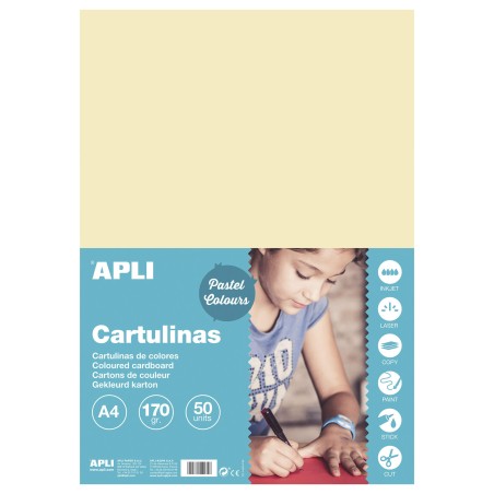 Apli Cartulina Marfil A4 170g 50 Hojas