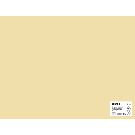 Apli Cartulina Crema 50 x 65cm 170g 25 Hojas