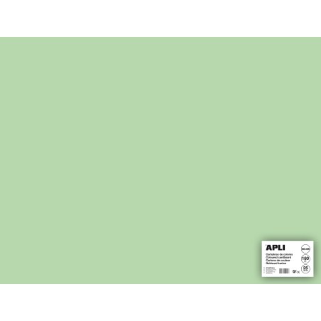 Apli Cartulina Verde Esmeralda 50 x 65cm 170g 25 Hojas