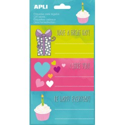 Apli Etiquetas Adhesivas Great Day - Tamaño 76x39mm - 9 Etiquetas por Bolsa - Adhesivo Permanente de Alta Calidad - Ideal para M