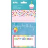 Apli Etiquetas Adhesivas Color Birthday - Tamaño 76x39mm - 9 Etiquetas de Alta Calidad - Adhesivo Permanente - Ideal para Regalo