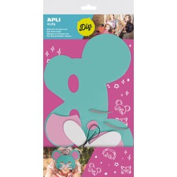 Apli Mascara Goma Eva Modelo Ratita - Incluye Material para 1 Mascara y Cordon Elastico - Suave y Resistente - Estimula Juego Si