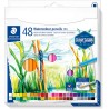 Staedtler 146 10C Pack de 48 Lapices de Colores Acuarelables - Resistentes a la Rotura - Colores Surtidos