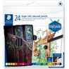 Staedtler Super Soft 149C Pack de 24 Lapices de Colores - Mina Extra Suave - Colores Surtidos