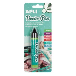 Apli Rotulador de Gel 3D con Acabado Perlado - 25ml - Ideal para Decorar Plastico, Madera, Papel, Cristal, Ceramica o Textil - P