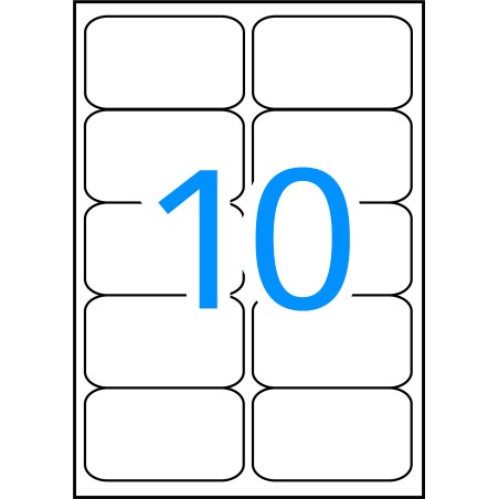 Apli Etiquetas Blancas Resistentes Intemperie 99.1 x 57mm 20 Hojas