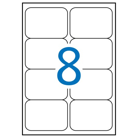 Apli Etiquetas Blancas Resistentes Intemperie 99.1 x 67.7mm 20 Hojas