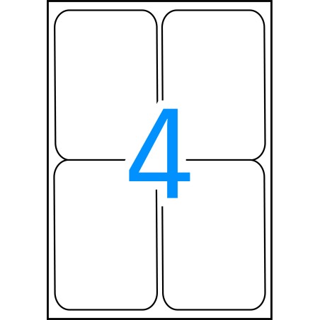 Apli Etiquetas Blancas Resistentes Intemperie 99.1 x 139mm 20 Hojas