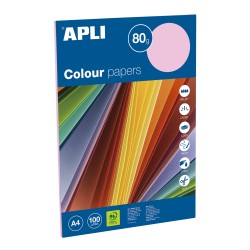 Apli Papel Color Rosa A4 100 Hojas