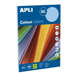 Apli Papel Color Azul Pastel A4 100 Hojas