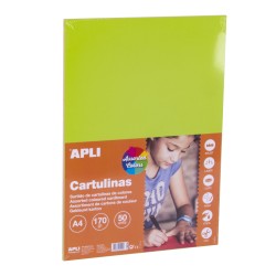 Apli Cartulinas Surtido Fluorescente A4 170g 50 Hojas