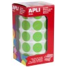 Apli Gomets Redondos Ø 20mm Verde Claro con Adhesivo Permanente - 59 Hojas Pretroqueladas - 1.770 Gomets por Rollo - Normas EN-7
