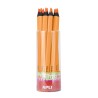 Apli Lapices Jumbo Fluor Naranja - Triangulares de 5mm - Mejor Sujecion y Cobertura - Pack de 18 Unidades - Formato para Exposit