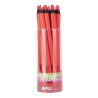 Apli Lapices Jumbo Fluor Rojos - 5mm de Grosor Triangular - 18 Unidades por Pack - Ideal para Mejor Sujecion y Mayor Cobertura e