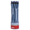 Apli Lapices Jumbo Metallic Azul Metalizado - 5mm de Grosor Triangular - 18 Unidades por Pack - Ideal para Mejor Sujecion y Mayo