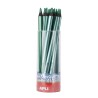 Apli Lapices Jumbo Metallic Verde Metalizado - 5mm Grueso Triangular - Pack de 18 - Mejora la Sujecion