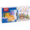 Apli Libro de Pegatinas Educativo Vocales - Tamaño 100x100x40 - 10 Paginas de Carton Rigido de 3mm - 5 Hojas de Gomets Removible