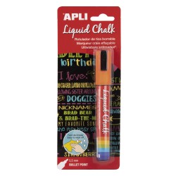Apli Rotulador de Tiza Liquida - Punta Redonda de 5.5mm - Ideal para Pizarras, Plastico, Ventanas, Ceramica, Vinilos, Metal, Etc