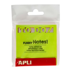 Apli Notas Adhesivas Troquelado To Do 75x75mm Bloc 75 Hojas - 3 Colores Surtidos Fluorescentes - Ideal para Organizar Tareas - V