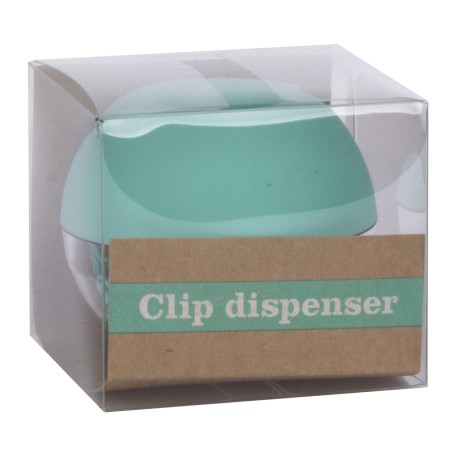 Apli Fluor Collection Dispensador de Clips - Ø 70x60 mm - Tapa Magnetica "Soft Touch" - Incluye 50 Clips Amarillo Fluorescente