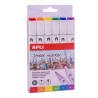 Apli Street Markers Rotuladores de Doble Punta - Puntas de 1mm y 6mm - Tinta de Base Alcohol - Multifuncionales para Dibujar, Pi