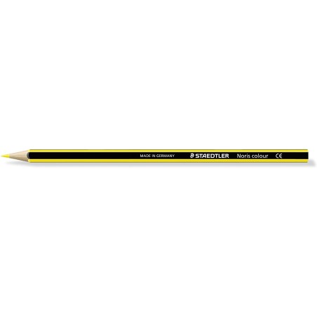 Staedtler Noris Colour 185 Lapiz Hexagonal de Color - Resistencia a la Rotura - Material Wopex - Color Amarillo Claro