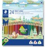 Staedtler Noris Colour 187 Pack de 24 Lapices Triangulares de Colores - Resistencia a la Rotura - Colores Surtidos