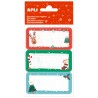 Apli Etiquetas Adhesivas Navideñas Muerdago - 9 Etiquetas Rectangulares con Cantos Redondeados - 3 Diseños Distintos - Adhesivo 